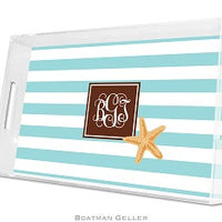 Stripe Starfish Lucite Tray
