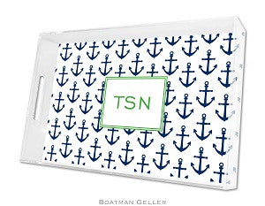 Anchors Navy Lucite Tray