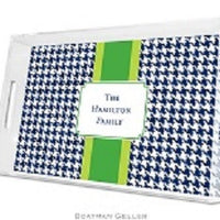 Alex Houndstooth Navy Lucite Tray
