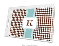 Alex Houndstooth Chocolate Lucite Tray
