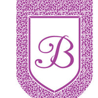 Monogrammed Leopard Purple House Flag