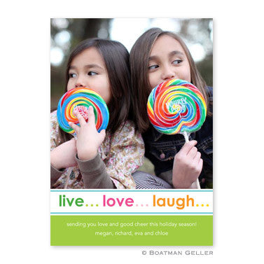 Live Love Laugh Holiday Photocard