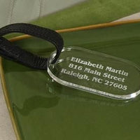 Monogrammed Acrylic Luggage Tag