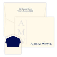 Morgan - Raised Ink Flat Correspondence Card
