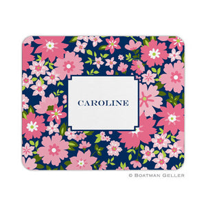 Caroline Floral Pink Mouse Pad