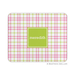 Miller Check Pink & Green Mouse Pad