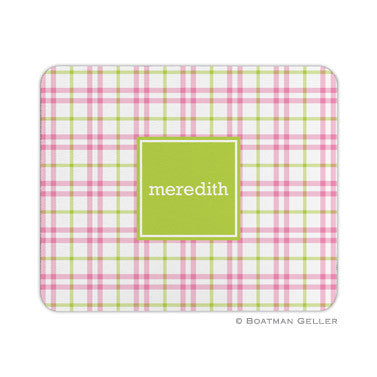 Miller Check Pink & Green Mouse Pad
