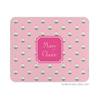 Little Sailboat Pink Mouse Pad