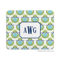 Pineapple Repeat Teal Mouse Pad