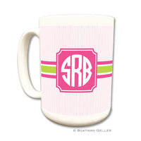 Seersucker Band Pink & Green Mug