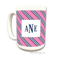 Repp Tie Pink & Navy Mug
