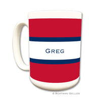 Stripe Red & Navy Mug