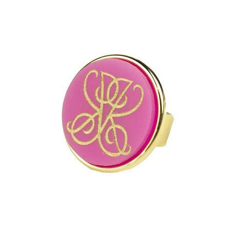 Monogrammed Woven ML XX EM Ring