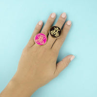 Monogrammed Woven ML XX EM Ring