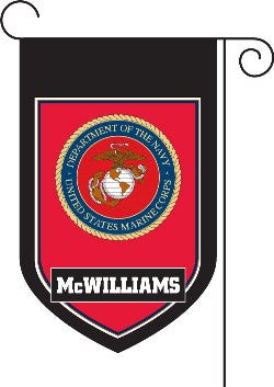Monogrammed Marine Corp Garden Flag
