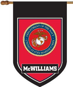Monogrammed Marine Corp House Flag