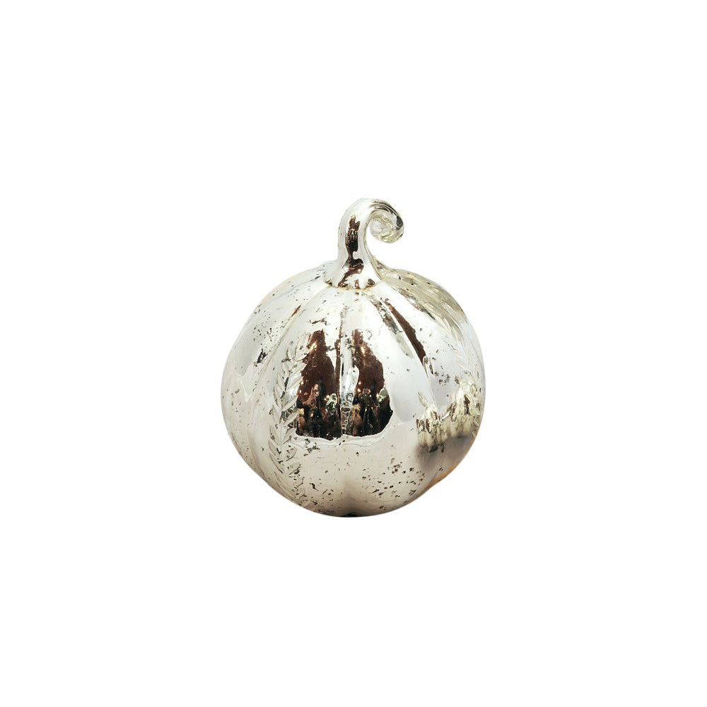 Medium Ribbed Glass Pumpkin