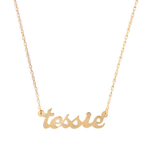 Metal Nameplate Necklace