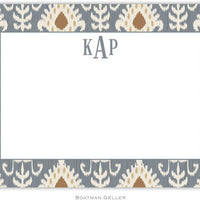 Mia Ikat Gray Flat Notecard
