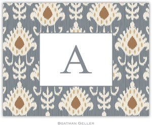 Mia Ikat Gray Foldover Note