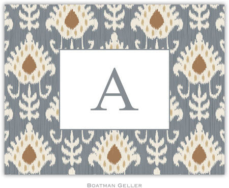 Mia Ikat Gray Foldover Note