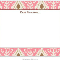 Mia Ikat Melon Flat Notecard