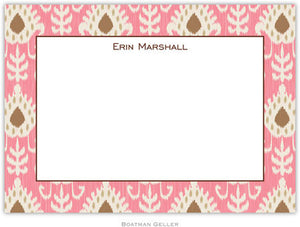 Mia Ikat Melon Flat Notecard