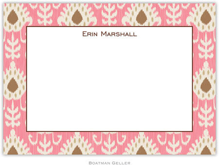 Mia Ikat Melon Flat Notecard