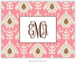Mia Ikat Melon Foldover Note