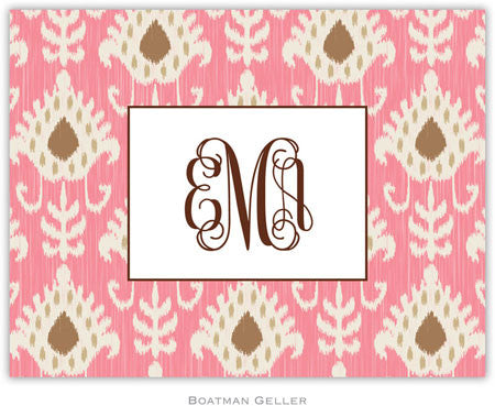 Mia Ikat Melon Foldover Note
