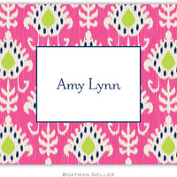 Mia Ikat Raspberry Foldover Note
