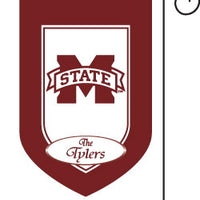 Monogrammed Mississippi State Garden Flag