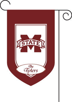 Monogrammed Mississippi State Garden Flag