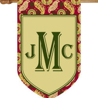 Monogrammed Paisley House Flag