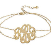 Monogrammed Cheshire Double Chain Bracelet