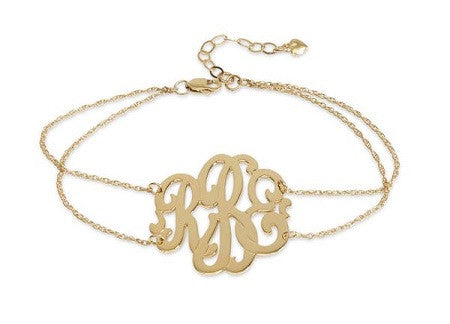 Monogrammed Cheshire Double Chain Bracelet