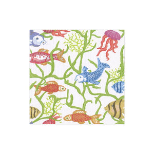 Dana Gibson Tropical Reef Beverage Napkins