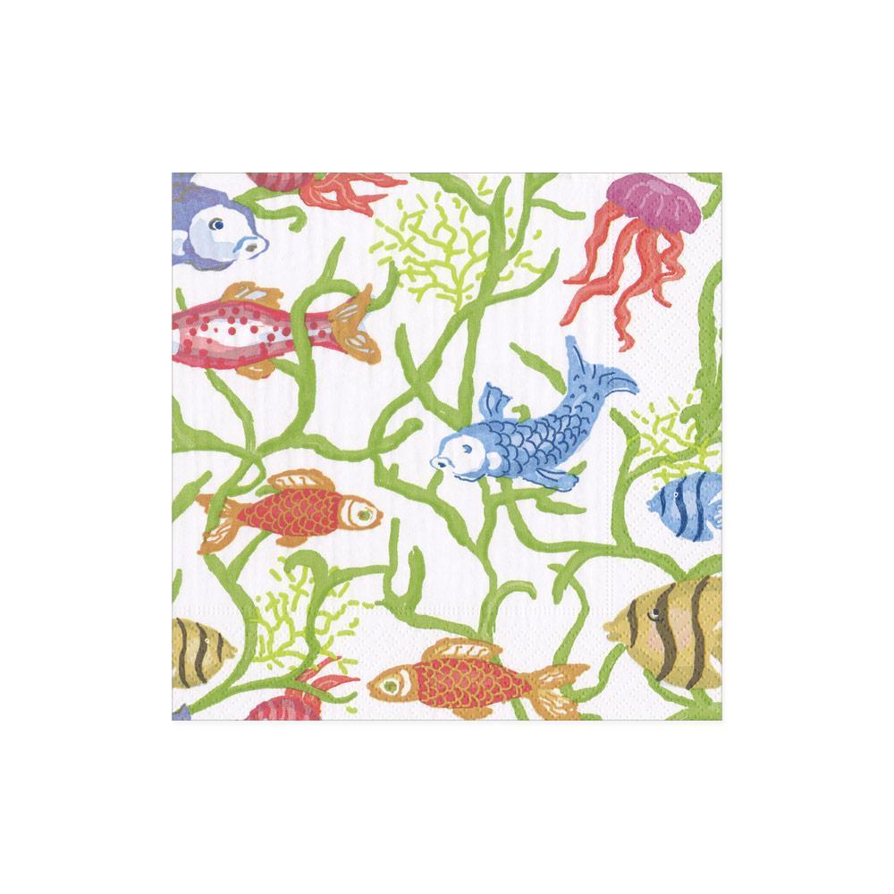 Dana Gibson Tropical Reef Beverage Napkins