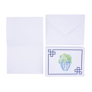 Monogrammed Southern Blooms Notecard