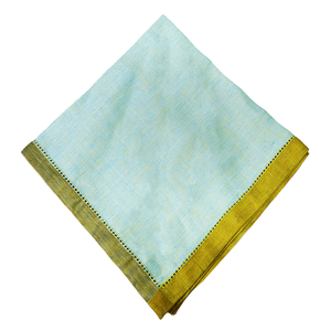 Sea Glass & Gold Napkin Set of 4 No