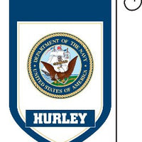 Monogrammed US Navy Garden Flag
