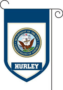 Monogrammed US Navy Garden Flag
