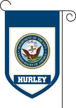 Monogrammed US Navy Garden Flag