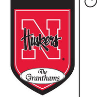 Monogrammed Nebraska Garden Flag