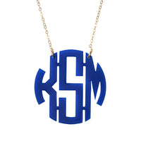 Nice Block Monogram Necklace
