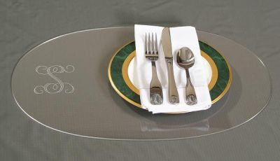Monogrammed Oval Acrylic Placemats