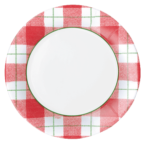 Red Check Plaid Dinner Plates