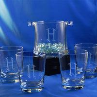 Monogrammed Capitol Ice Bucket & Glass Set