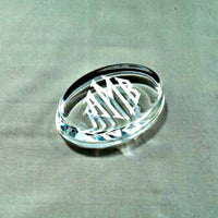 Monogrammed Oval Paperweight