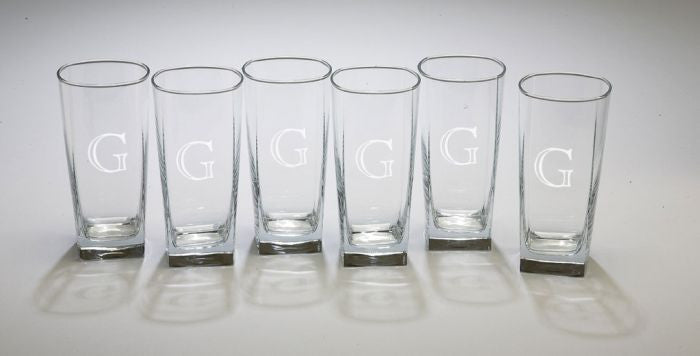 Monogrammed Set of 6 Sterling Coolers